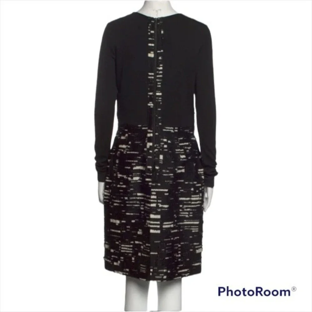 PIAZZA SEMPIONE Made in Italy Textured Wool Blend Knee-Length Dress Size US 10